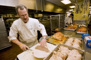 09022010_Chef_Hays001 Ken Grogg, St. Thomas' new executive chef, plans some big changes in the university's cuisine. "I want the University of St. Thomas... to be the hidden gem among university dining services," Grogg said. (Aaron Hays/TommieMedia)