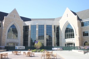 The Anderson Student Center is one way the university plans to encourage prospective students to come to St. Thomas. Campus tours are used to showcase the new building. (Ryan Shaver/TommieMedia) 