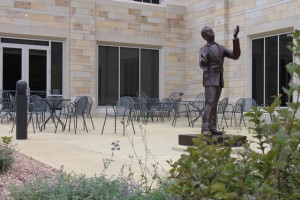 The McNeely Hall Patio is one location St. Thomas would be able to sell alcohol during the first year of holding its liquor license. (Briggs LeSavage/TommieMedia)