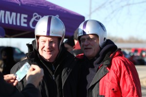 Tommie fans pose for a picture at Perkins Stadium. (Ryan Shaver/TommieMedia)