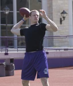 Members of the football team have been training all winter and are preparing for a full gamut of spring ball. The team will play an inner-squad game on May 12. (Baihly Warfield/TommieMedia)
