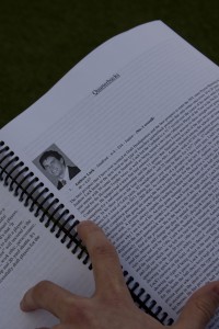 120330_SHAWN_ZOBEL_1-1 <p>Zobel's book took him nine months to complete and includes 255 college athletes' statistics as well as important personal information. (Heidi Enninga/TommieMedia)</p>