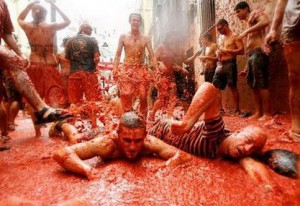 120411_TOMATO <p>The second annual Midwest Tomato Fest is this summer on July 14 in downtown Minneapolis. Participants can enjoy live music, local foods, and then hurl tomatoes at each other for an hour-long food fight. (Courtesy of Kamal Mohamed)</p>