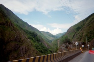 Junior Colombia's countryside, a lot of violence takes place in the countryside(Colombia1) 'Colombia' was taken from a bus, not Colombia1. 