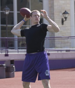 The football team will strap on the pads for Saturday's intrasquad scrimmage. The team will also play an exhibition game in Canada later this month. (Baihly Warfield/TommieMedia)  