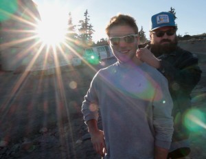 <p>St. Thomas senior Grant Spanier (left) meets design hero Aaron Draplin (right) near Mt. Hood, Ore. Spanier said that meeting with Draplin was one of the highlights of the trip. (Stephanie Dodd/TommieMedia)</p> 