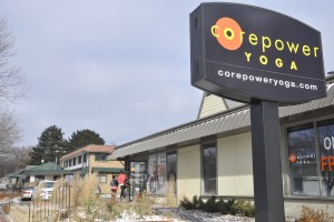 <p>The Highland Park CorePower Yoga studio is located on Cleveland Avenue. St. Thomas students take advantage of the "Work for Trade" program. (Stephanie Dodd/TommieMedia)</p>
