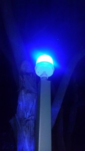 <p>St. Thomas has many blue light emergency polls strategically placed around campus. The new UST Alert system allows students to be contacted directly in emergency situations. (Alex Goering/TommieMedia)</p>