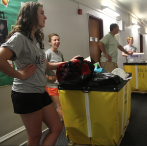 Campus Life dubbed attending the farewell celebration as joining Father Dease's farewell crew. Father Dease's move-in crew in the Fall sparked the idea. (Emily Dehart/TommieMedia)