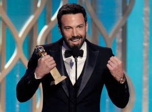 Ben Affleck accepts a Golden Globe award in 2013. Warner Bros. announced Thursday that the actor would play Batman in the "Man of Steel" sequel. Photo courtesy of Paul Drinkwater/NBC.  