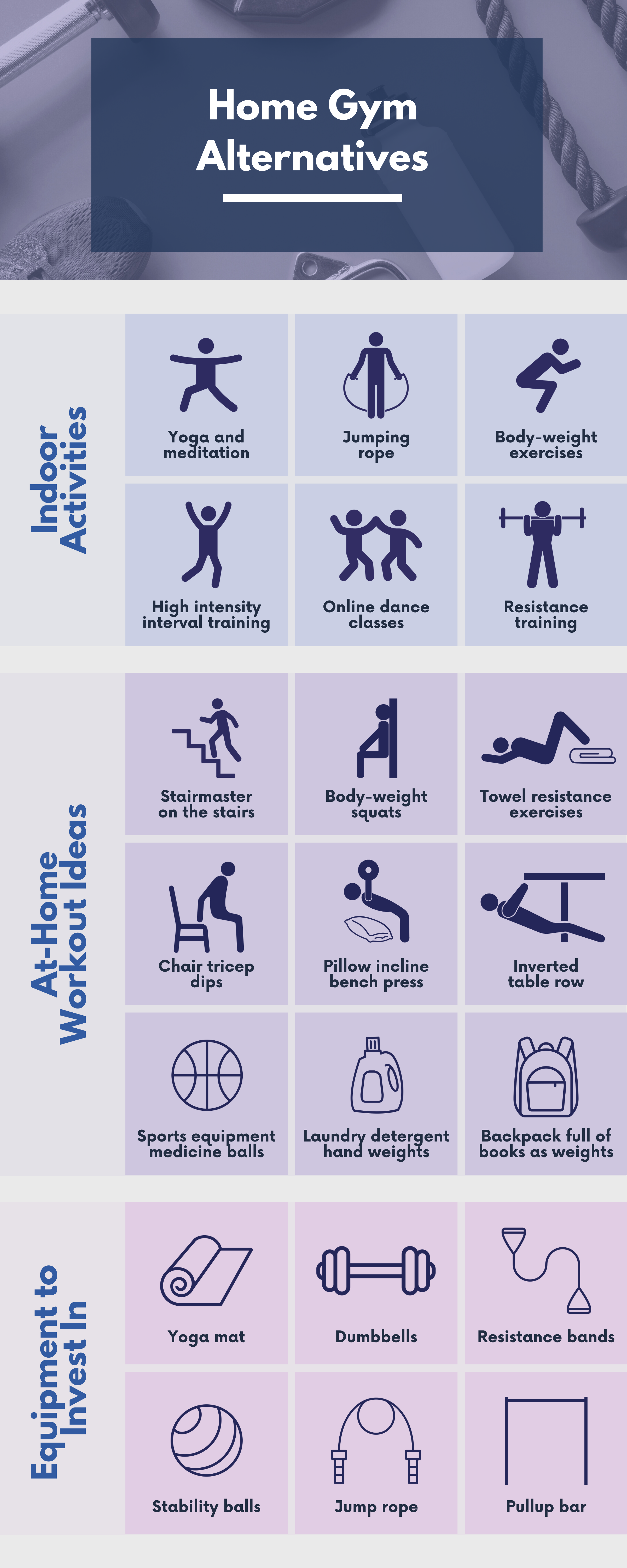 Gym equipment substitutes clearance