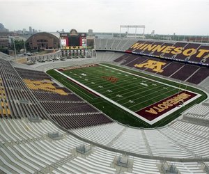 TCF Field is new and impressive but tropical climates for Division I football can be more appealing. (AP Photo/Jim Mone)