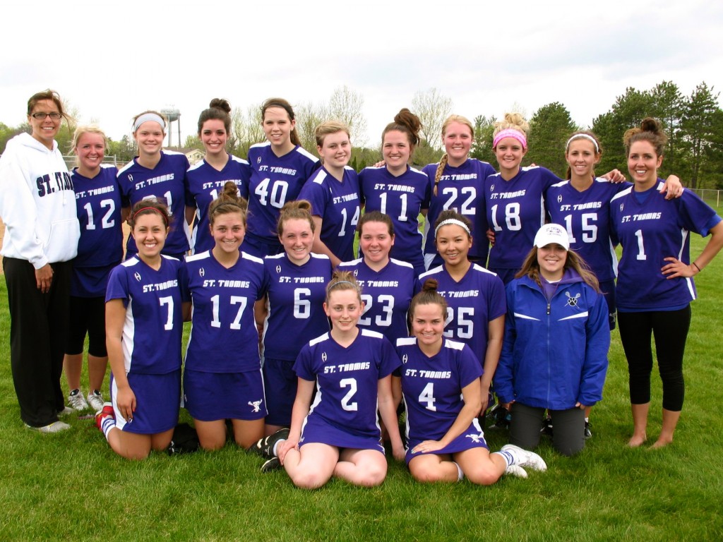 464521_3019908978335_1124949692_o <p>The St. Thomas women's lacrosse team currently holds club status, but players hope that will change after Augsburg elevated its team to varsity status. (Courtesy of Grace Vo)</p>