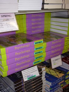 <p>Psychology books are some of the ones available for rental through the St. Thomas bookstore. (Rebecca Omastiak/TommieMedia)</p>