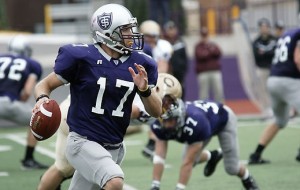 Junior Dakota Tracy had another great game with 181 yards passsing with two touchdowns. (John Kruger/TommieMedia)