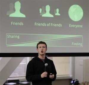 Facebook CEO Mark Zuckerberg talks about the social network site's new privacy settings in Palo Alto, Calif., Wednesday, May 26, 2010. (AP Photo/Marcio Jose Sanchez)