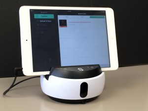 The Swivl allows tablets and smartphones to capture video and follow a corresponding motion sensor. Professors can then watch footage to critique and improve their own lectures. (Jeff Langan/TommieMedia)