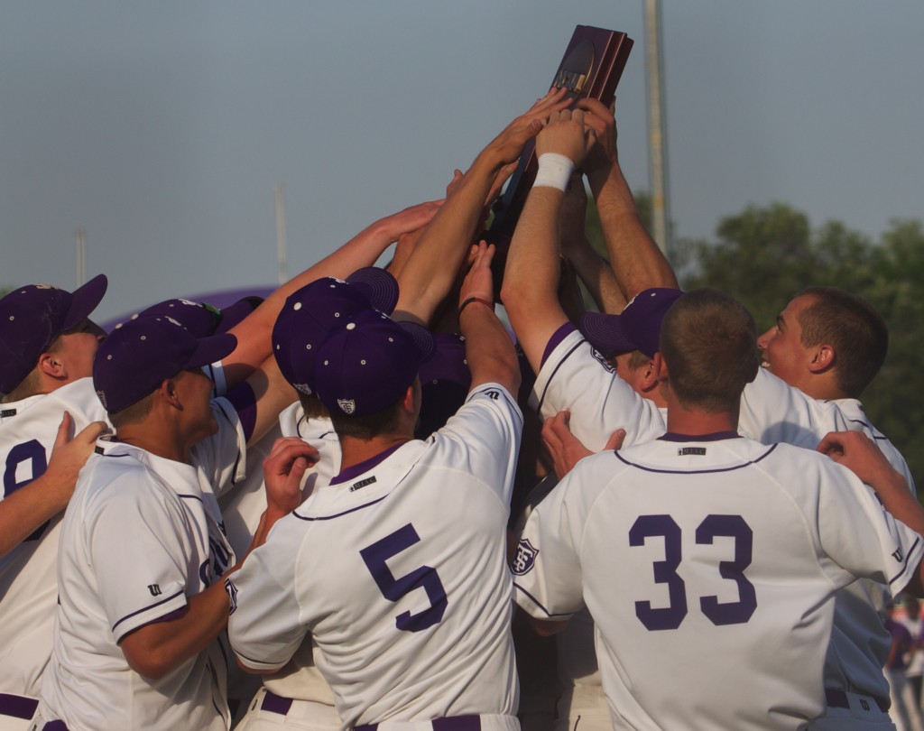 <p>The St. Thomas baseball team hopes to capture its second national championship in four years. The Tommies face the Captains in a first-round game at 4:30 p.m. Friday, May 25. (Hayley Schnell/TommieMedia)</p> 