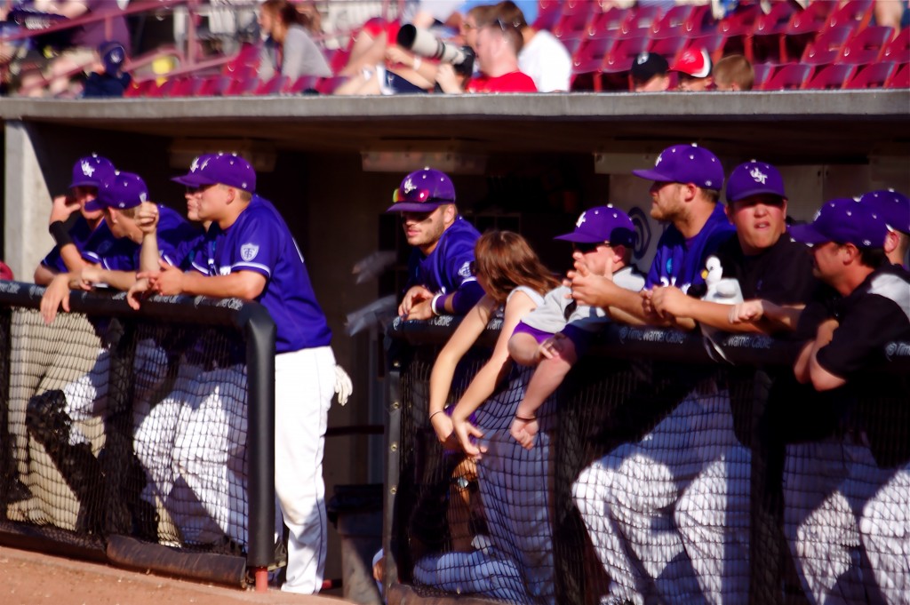 The Tommies will have to wait until Sunday to take on the defending national champion Pioneers due to a rain delay. St. Thomas defeated Christopher Newport 12-7 in the first round of the NCAA Division III World Series. (Kristopher Jobe/TommieMedia)