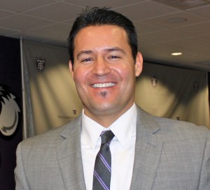 Hamline University head coach Jose Verdugo. (Theresa Malloy/TommieMedia)