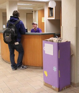 Koch Mid Campus Residence Hall Association placed boxes on every residence hall Winter Clothes Drive for the underprivileged.