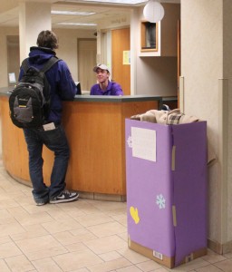 Mid Campus Residence Hall Association placed boxes on every residence hall Winter Clothes Drive for the underprivileged. 