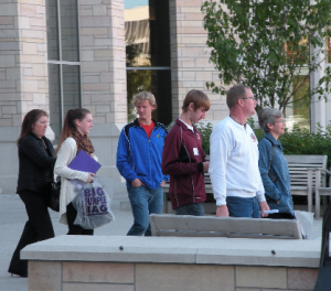 High school seniors visit the St. Thomas campus for Tommie Fall Days. St. Thomas' top-ten feeder high schools are all within 30 miles of the university's St. Paul campus. (Grace Pastoor/TommieMedia) 