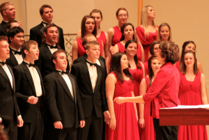 The Chamber Singers are led by Angela Broeker during a performance in 2011. The group was one of two MIAC choirs selected to participate in the American Choral Directors Association North Central region conference in Des Moines over spring break. (Jordan Osterman/TommieMedia)