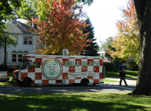 Sal's Food Truck sits outside the School of Social Work on Summit Avenue. Owner Mike Salvatore said he plans on making regular stops at St. Thomas. (Lauren Schaffran/TommieMedia)