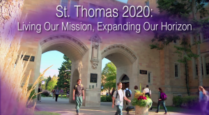 St. Thomas president Julie Sullivan announced the news of the strategic plan approval to students, faculty and staff with email and video statements on Dec. 2. "St. Thomas 2020: Living Our Mission, Expanding Our Horizon" is a five-year plan that will implement change on campus. (Photo courtesy of President Sullivan)