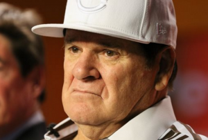 Former Cincinnati Reds player and manager Pete Rose tapes a segment for Miami Television News on the campus of Miami University, in Oxford, Ohio. Baseball Commissioner Rob Manfred has rejected Pete Rose’s plea for reinstatement, citing his continued gambling and evidence that he bet on games when he was playing for the Cincinnati Reds. (Gary Landers/Associated Press)