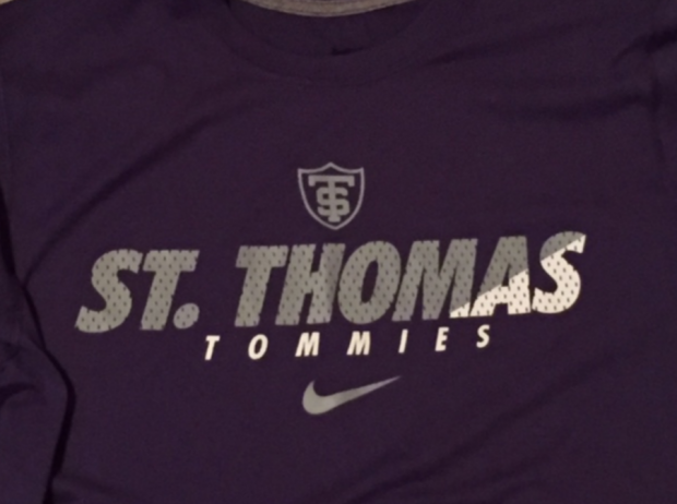 All University St. Thomas varsity sports teams will wear Nike for at least three years, beginning with the 2016-2017 academic year. Until now, the university had to find its own suppliers for sports apparel and equipment. (Taylor Smith/TommieMedia) 