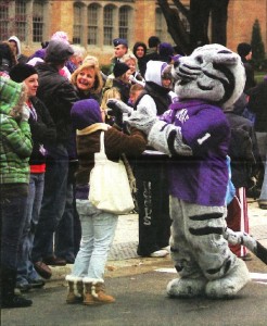 Tommie Tommie at the 2008 homecoming parade. (Grant Griebenow/The Aquin)