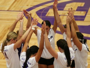 <p>The volleyball team </p> 