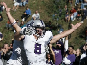 <p>Senior Ben Wartman scored three touchdowns in help St Thomas beat St. Johns in overtime. (John Kruger/TommieMedia)</p>