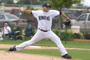 Coach Olean <p>Olean has been pitching for the Mieseville Mudhens for the past six years. (Submitted photo courtesy of Chris Olean) </p>