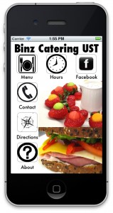 Senior Dan Bock designed an iPhone application for the Binz Refectory. (Meghan Sheldon/TommieMedia)