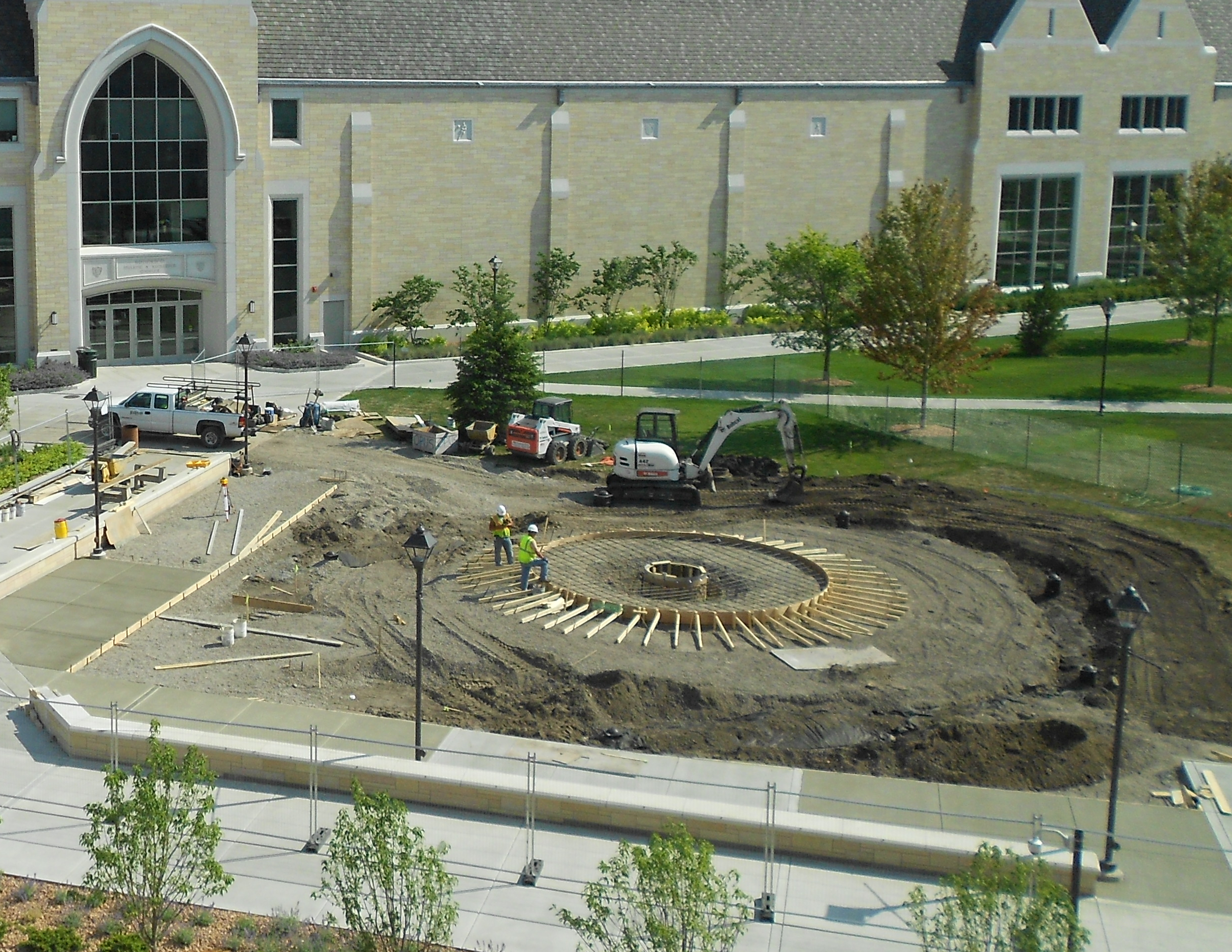 Construction on the new water feature is set to be completed by the end of July. (Caroline Rode/TommieMedia)