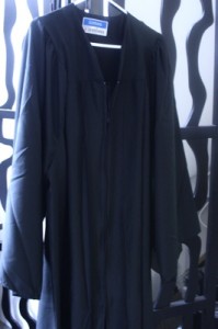 grad gown caption (Shane Kitzman/TommieMedia)