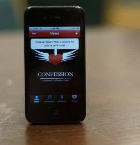 Users can check off sins they've committed and keep track of penances on the app. (John Kruger/TommieMedia)