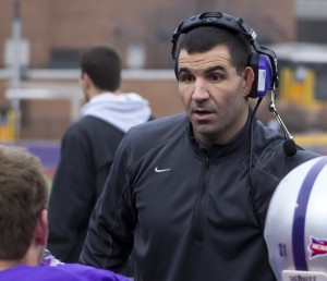 <p>St. Thomas coach Glenn Caruso has won the Liberty Mutual Coach of the Year award the past two seasons. In Caruso's time at St. Thomas, his teams have complied a 56-7 record. (Alex Goering/TommieMedia)</p> 