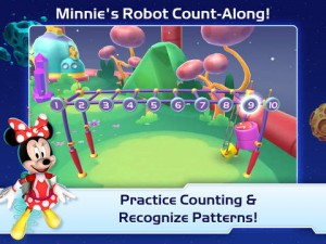 Games like Minnie’s Robot Count-Along teach basic counting and matching to preschoolers. St. Thomas engineering professor AnnMarie Thomas is an adviser for a new Imagicademy app, and her  daughter Grace was one of the Beta testers for the app. (Apple App Store)