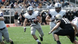 tobin Junior running back Colin Tobin made the start for the Tommies rushing 85 yards on 14 carries with both a rushing and passing touchdown. (John Kruger/TommieMedia)